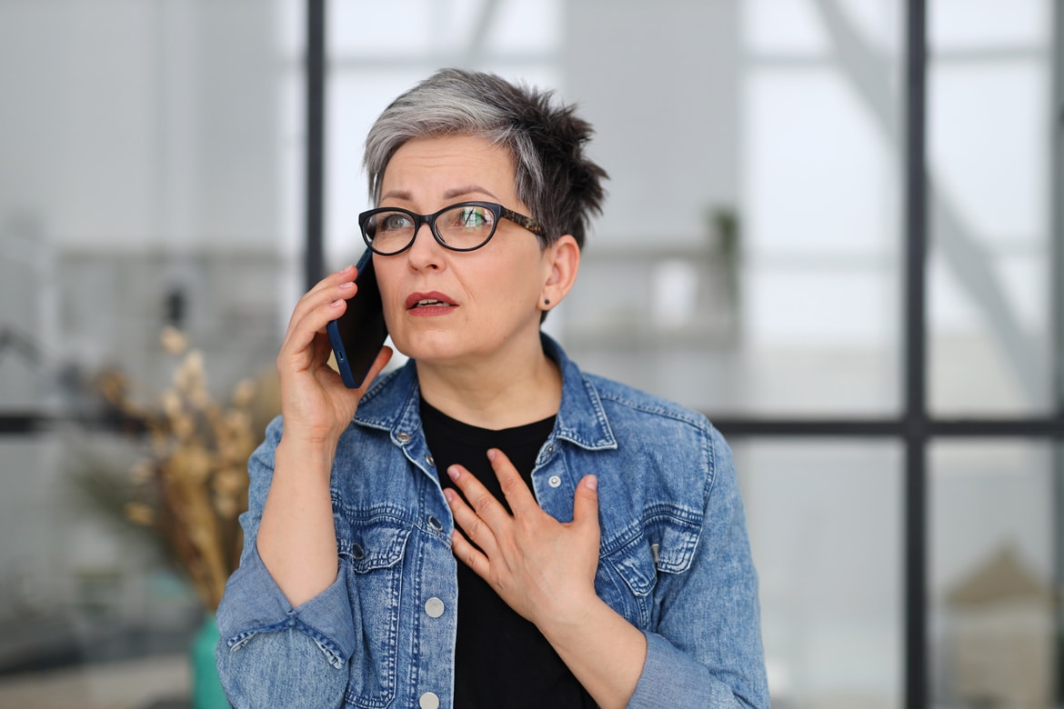 . A phone call that appears to be from the credit union with a person on the other end who is calm, professional, and ready to help.