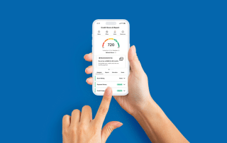 checking credit score on a smart phone